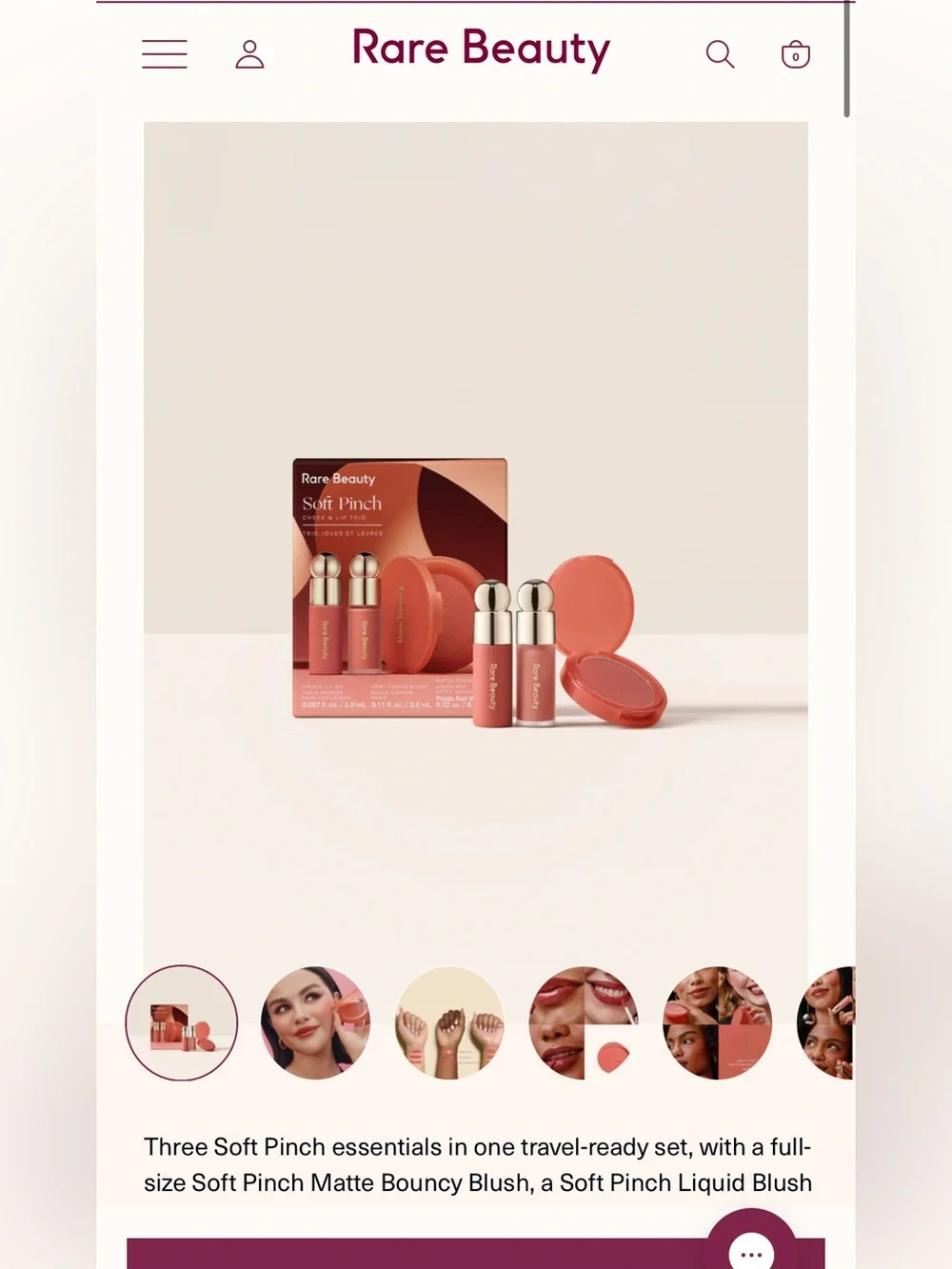NEW Rare Beauty Soft Pinch Cheek & Lip Trio
